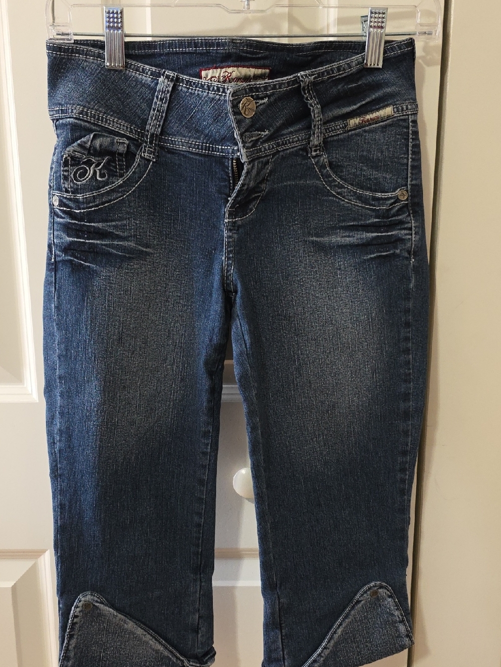 Dark Blue Women's Crapri Jeans - Classic Indigo Denim